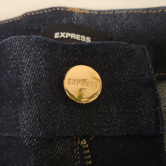 Express Skinny Jeans Leggings Dark Wash Size Large - Picture 13 of 16